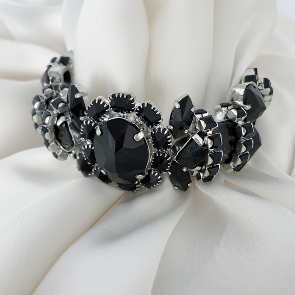 Rodrigo Otazu Black Swarovski Crystal Bracelet, like new, never worn - Picture 2 of 5